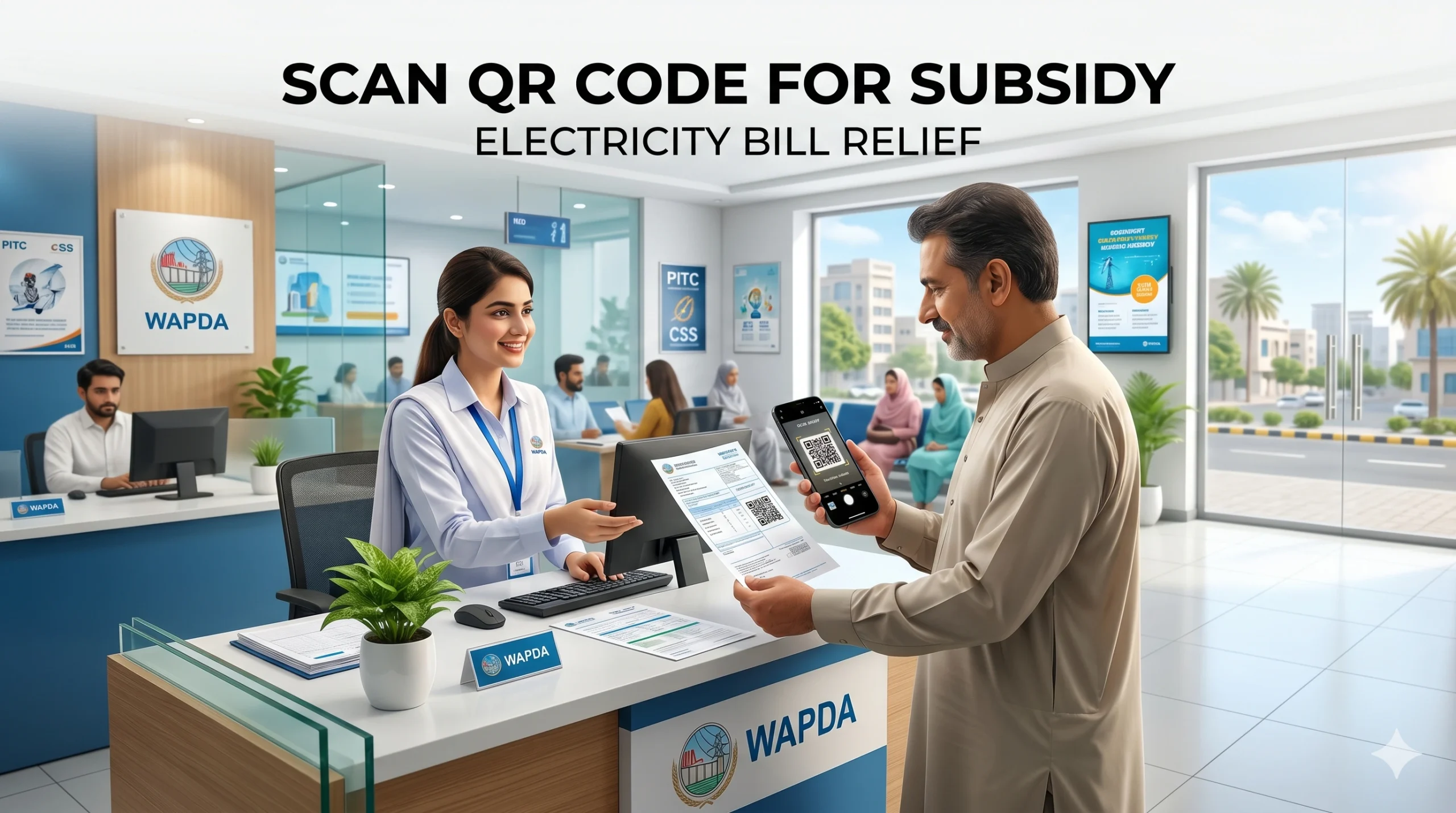 scan QR Code on Electricity Bill for Subsidy